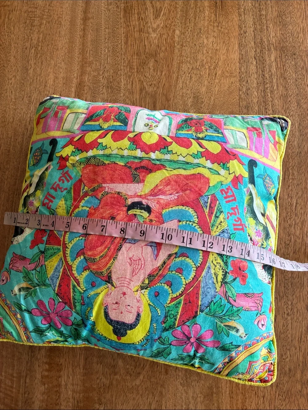 Earthbound Trading Co Buddha Throw Pillow Boho Tibetan Meditation Colorful 17”